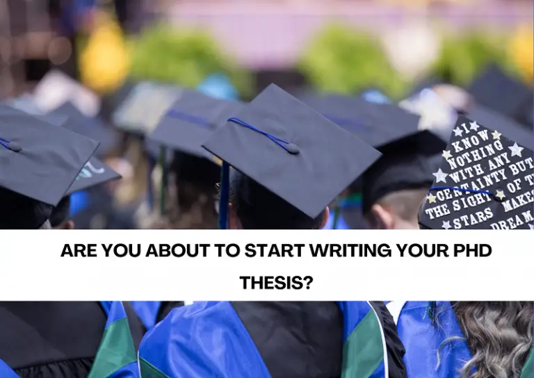 Are you about to start writing your PhD thesis?