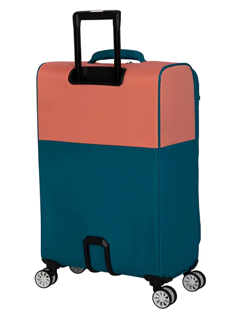 it-luggage-Duo-Tone-Softside-Checked-8-Wheel-Spinner-Peach_Sea-Teal-Color