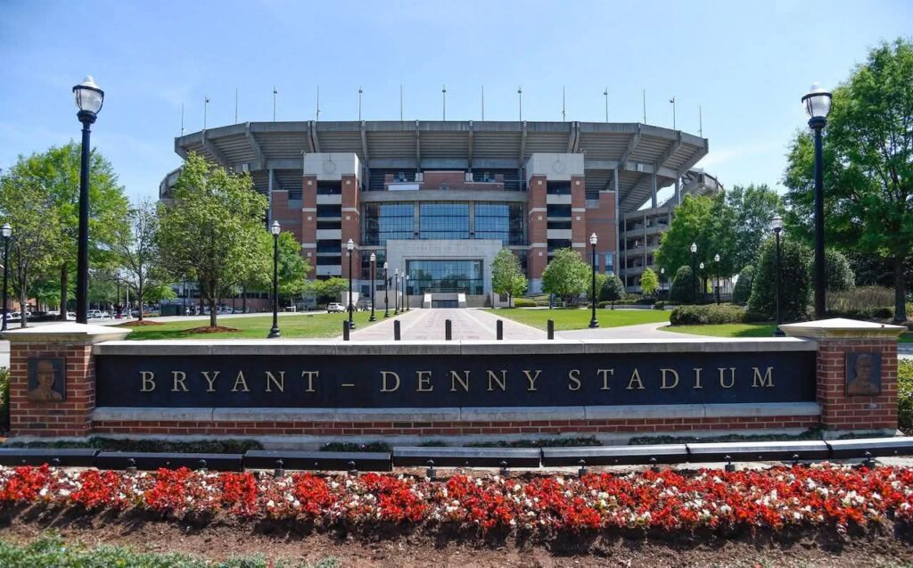 Bryant-Denny Stadium entrance, home of the Alabama Crimson Tide.
